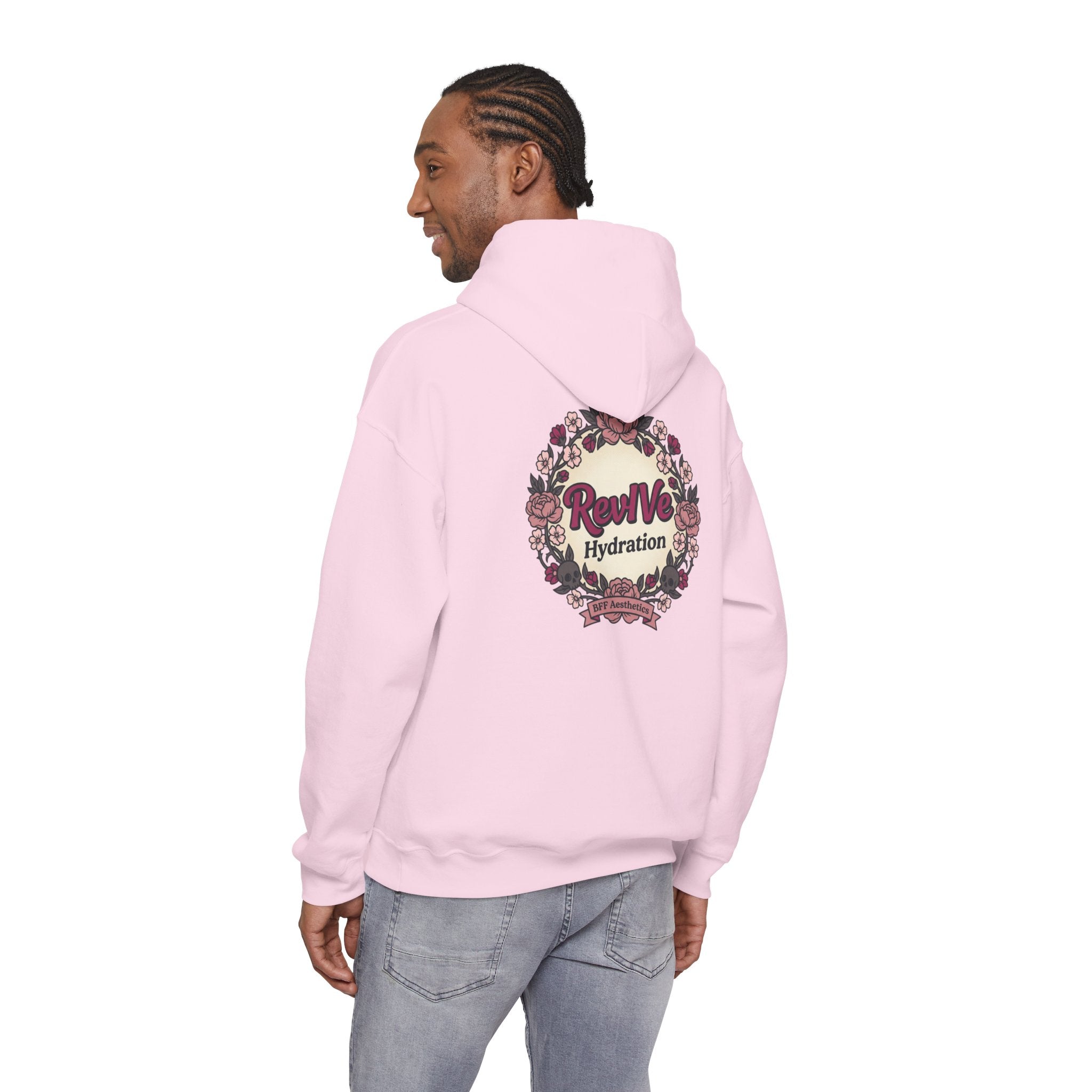 Revive Hydration Wellness Hoodie — Floral Logo Pullover
