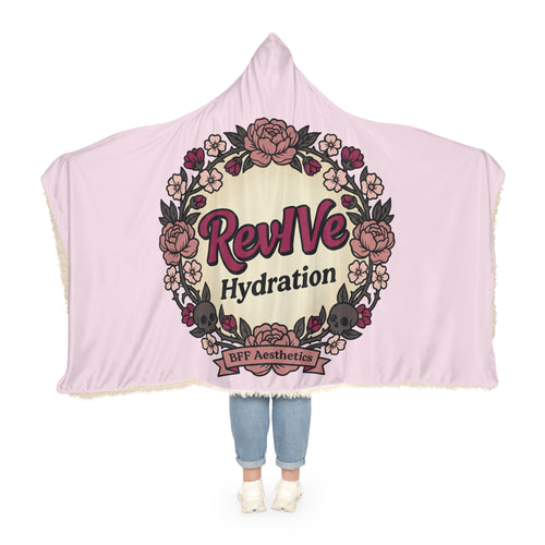 Revive Hydration Hooded Blanket — Floral BFF Aesthetic Cozy Throw