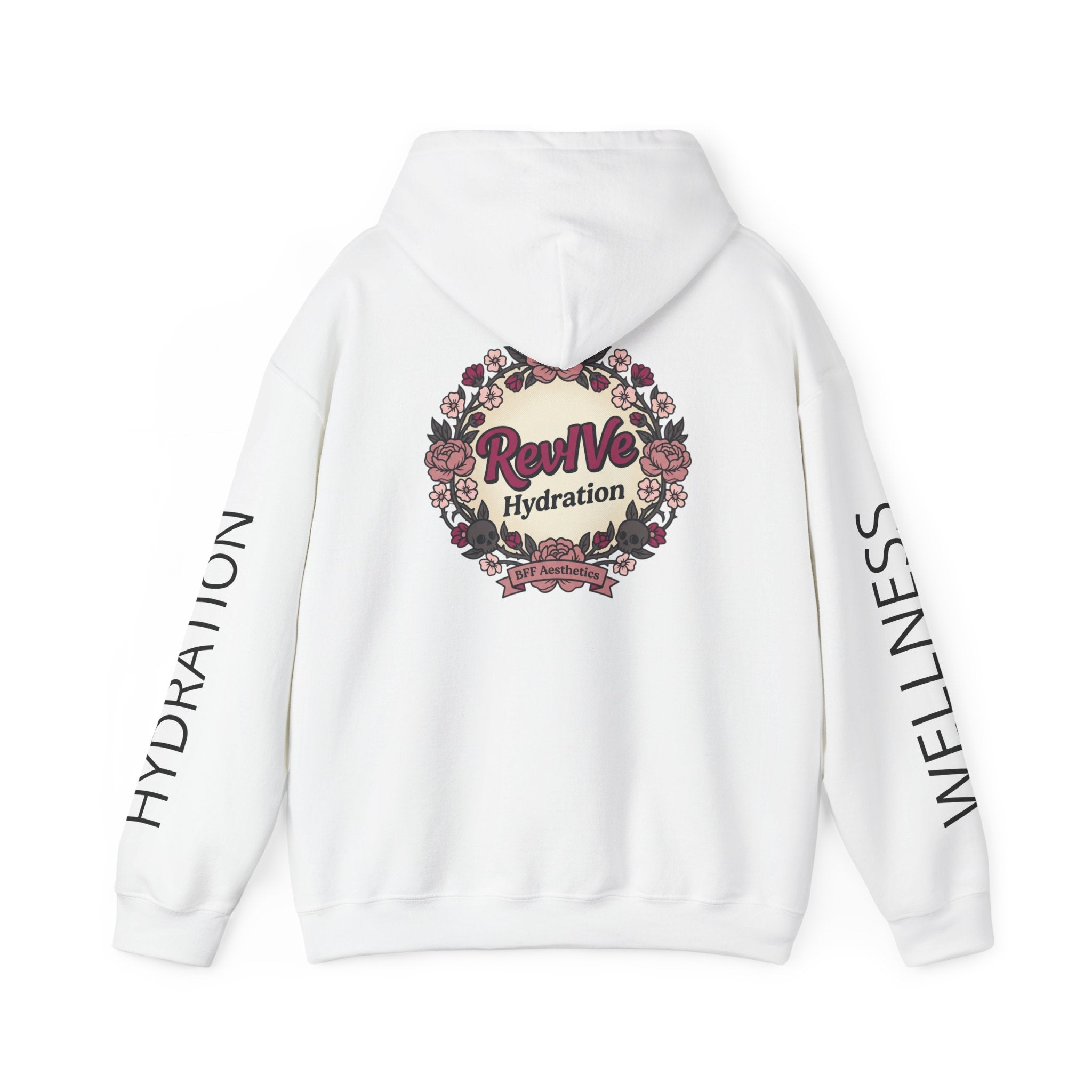 Revive Hydration Wellness Hoodie — Floral Logo Pullover
