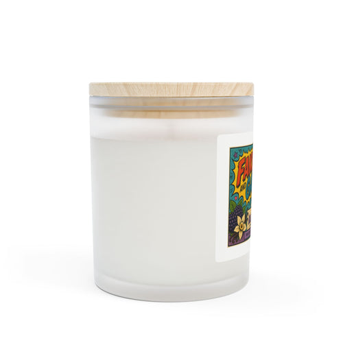 Frosted Glass Candle — 'Fake and Gay' Blackberry Vanilla Scented Candle