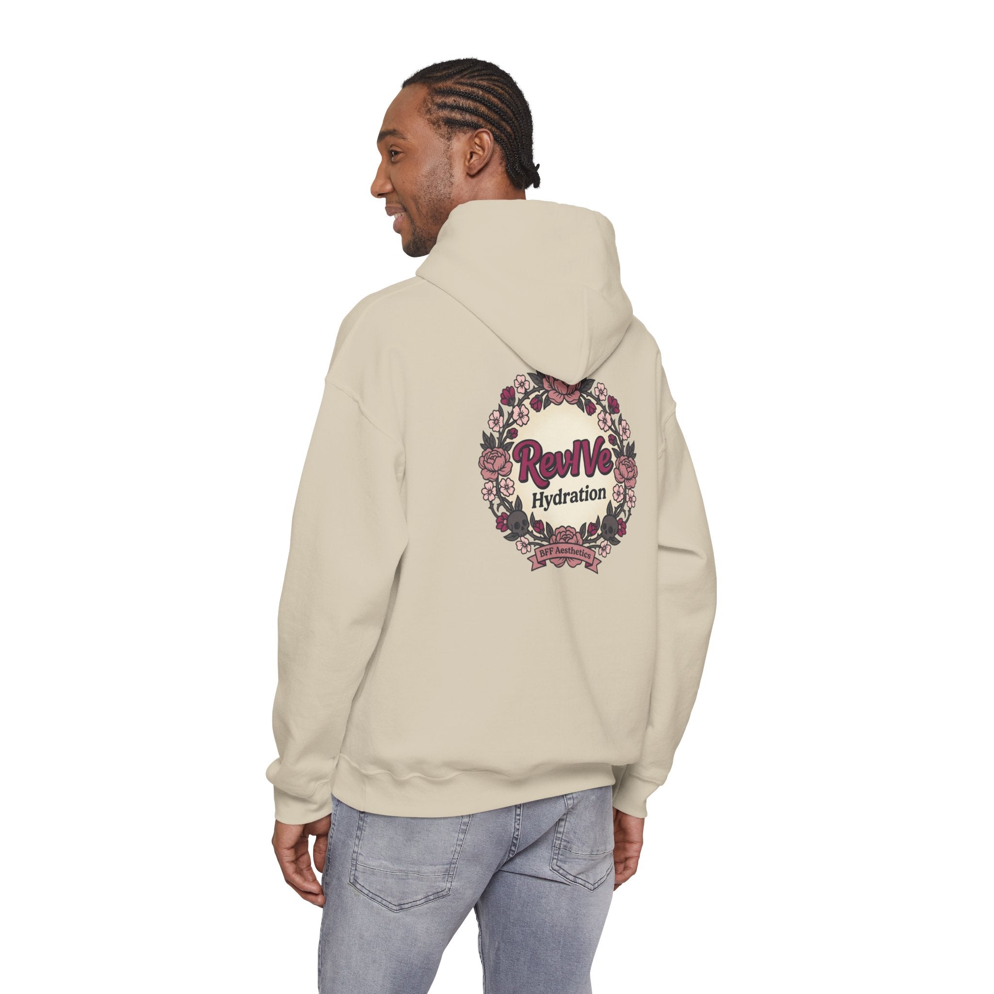 Revive Hydration Wellness Hoodie — Floral Logo Pullover