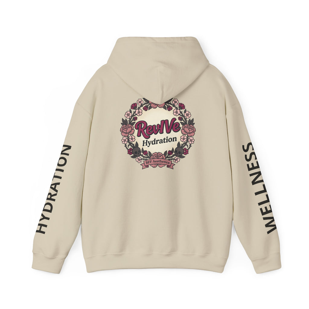 Revive Hydration Wellness Hoodie — Floral Logo Pullover