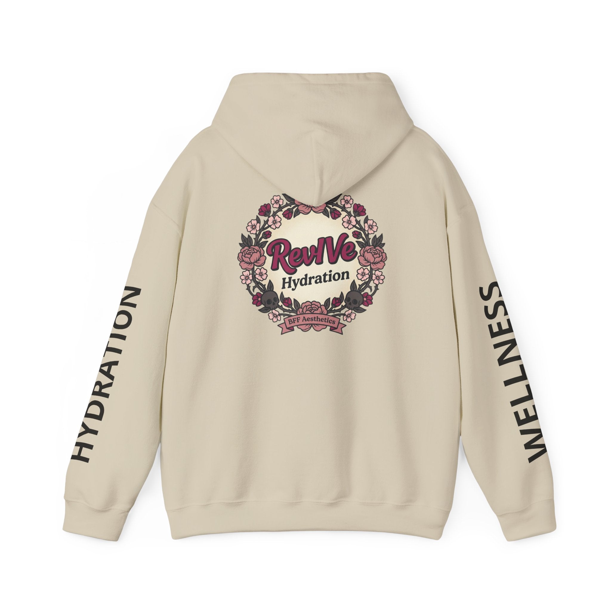 Revive Hydration Wellness Hoodie — Floral Logo Pullover