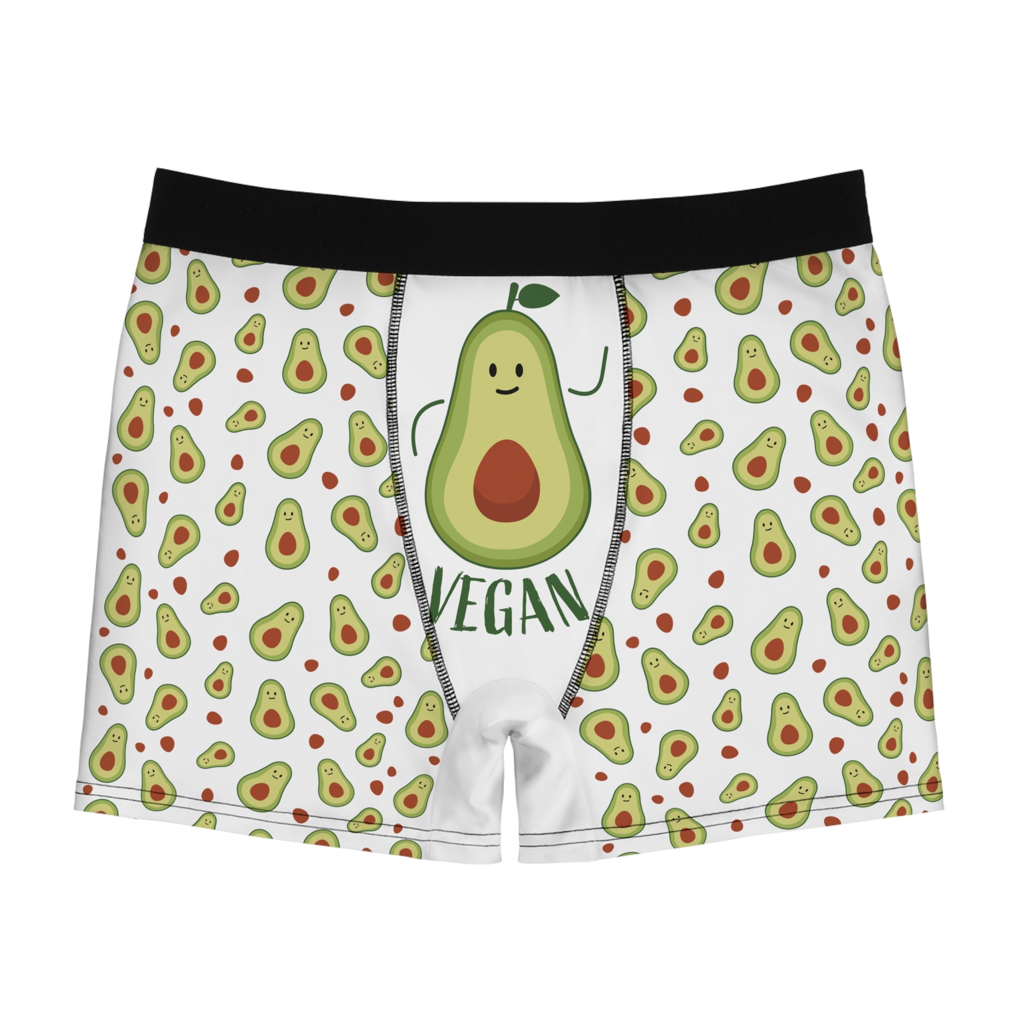 Vegan Avocado Boxer Briefs — Cute AOP Men's Underwear