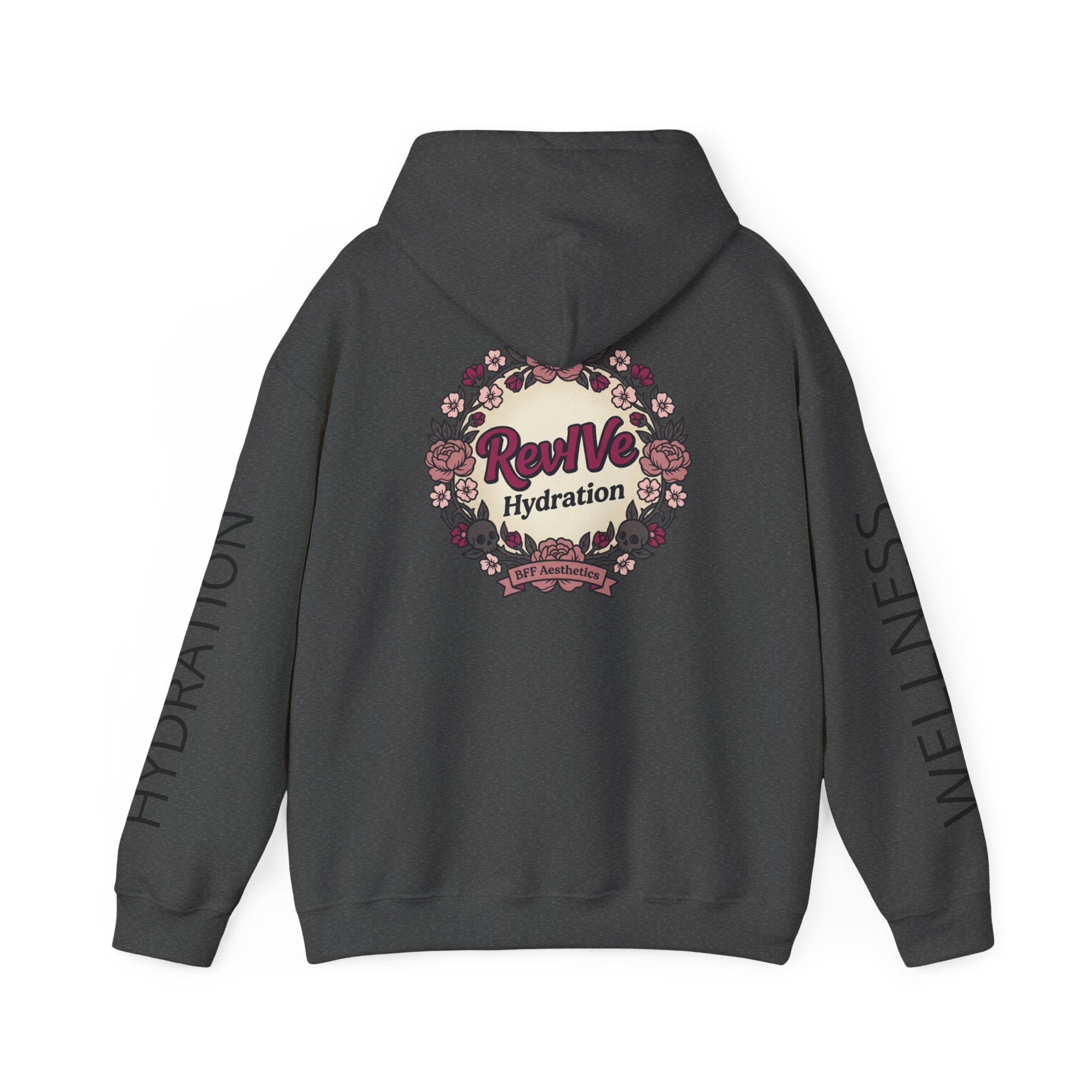 Revive Hydration Wellness Hoodie — Floral Logo Pullover