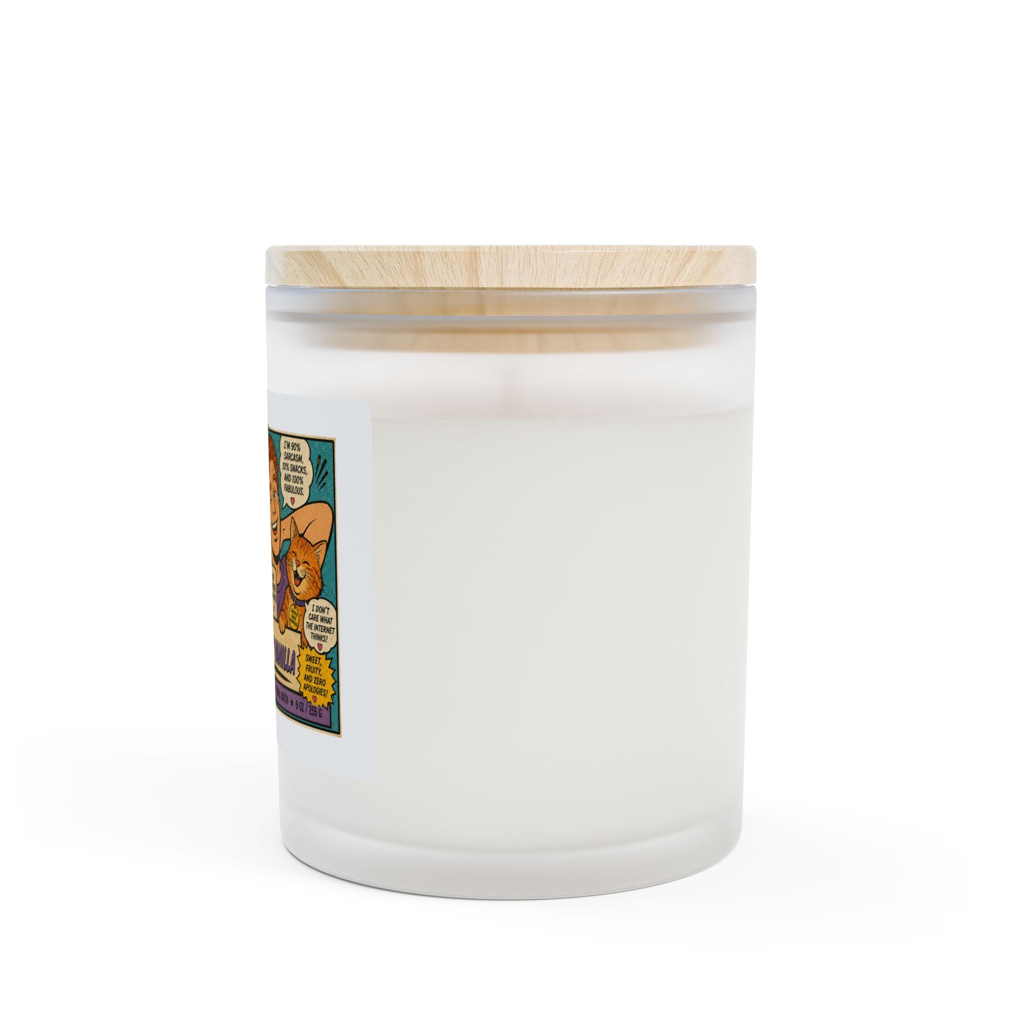 Frosted Glass Candle — 'Fake and Gay' Blackberry Vanilla Scented Candle