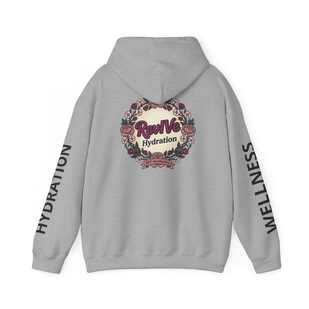 Revive Hydration Wellness Hoodie — Floral Logo Pullover