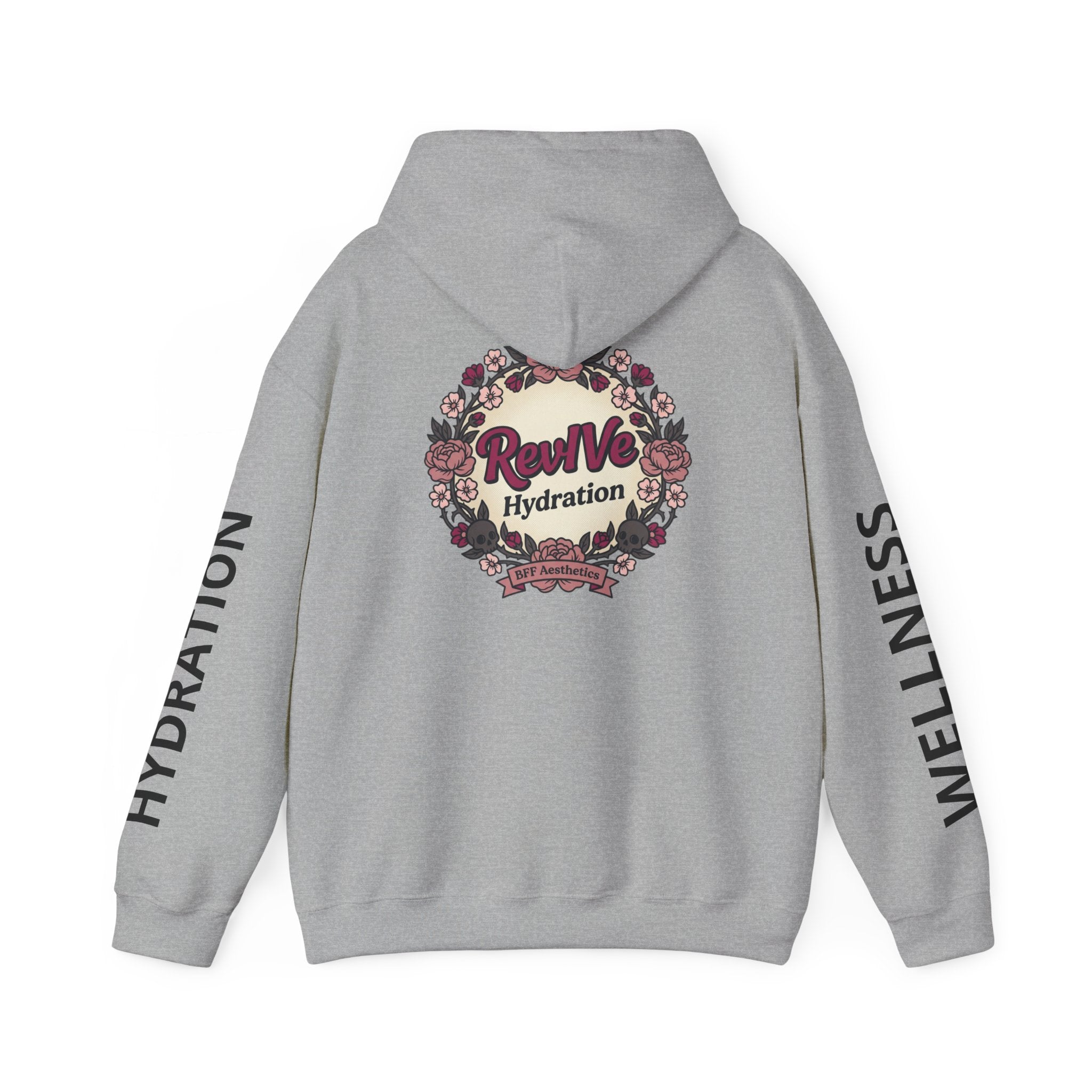 Revive Hydration Wellness Hoodie — Floral Logo Pullover