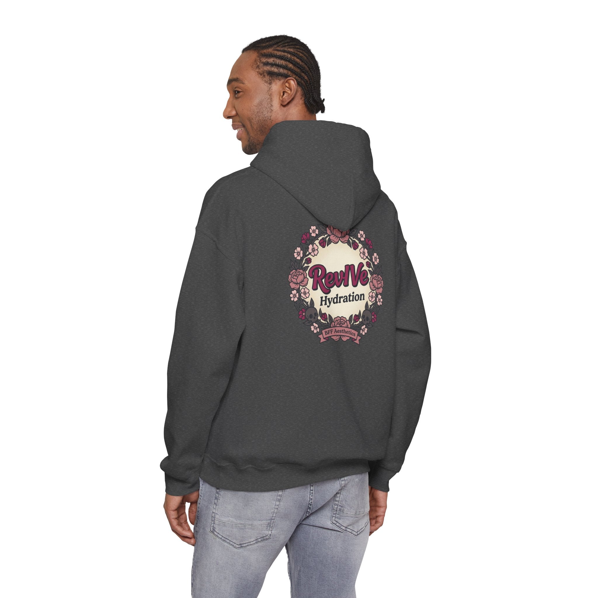 Revive Hydration Wellness Hoodie — Floral Logo Pullover