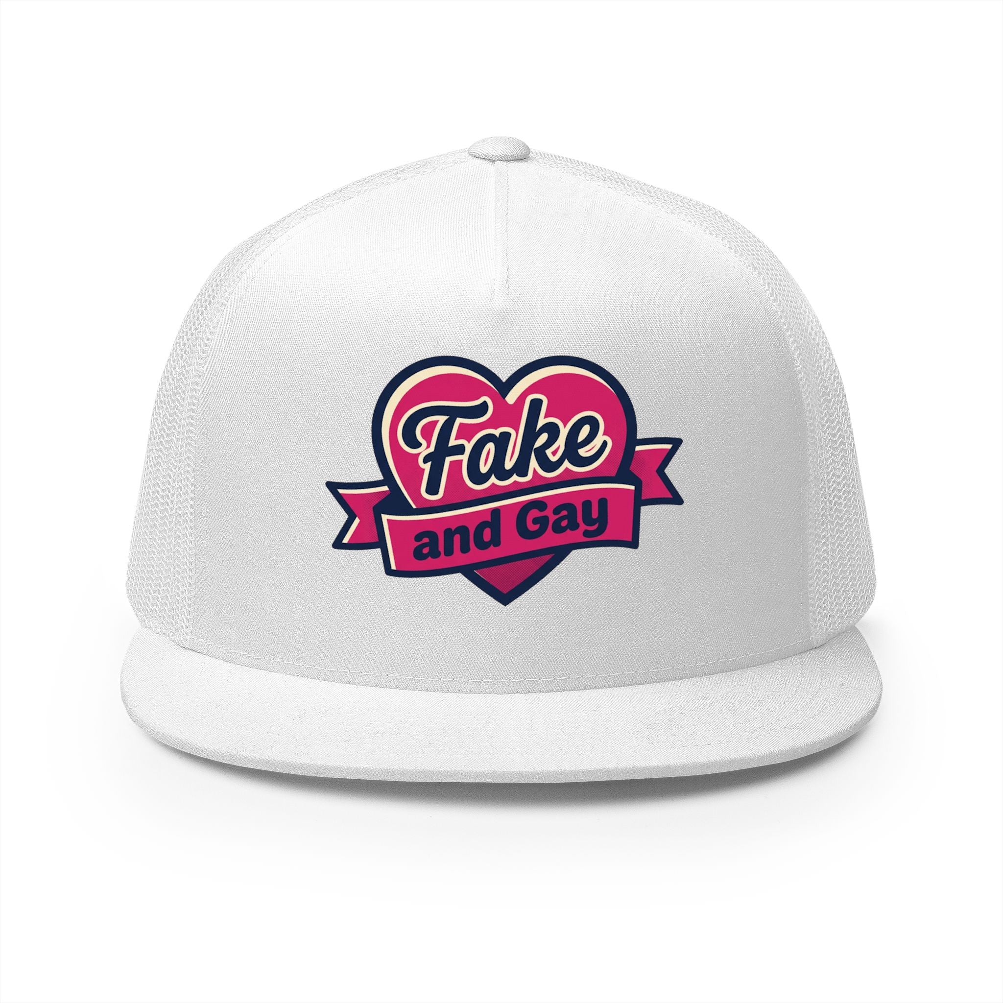 Trucker Cap — "Fake and Gay" Heart Logo